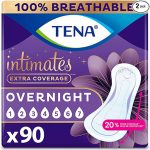 Tena Intimates Extra Coverage Overnight Incontinence Pads, 90 ct