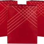 Hallmark 14" Extra Large Red Gift Bags (Pack of 3) for Christmas, Holidays, Birthdays, Graduations, Mother's Day, Father's Day, Valentine's Day, Baby Showers, Weddings