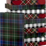 Hallmark Plaid Shirt Box Bundle (12 Boxes, 3 Designs) Blue, Green, Red Plaid, Black Buffalo Check for Christmas, Hanukkah, Birthdays, Father's Day