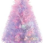 Holiday Time Artificial Christmas Trees Pre-Lit 32" Fiber Optic Artificial Tree, White, Color Change Lighting