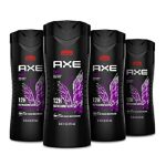 AXE Body Wash 12h Refreshing Scent Excite Crisp Coconut & Black Pepper Men's Body Wash with 100% Plant-Based Moisturizers, 16 Ounce (Pack of 4)